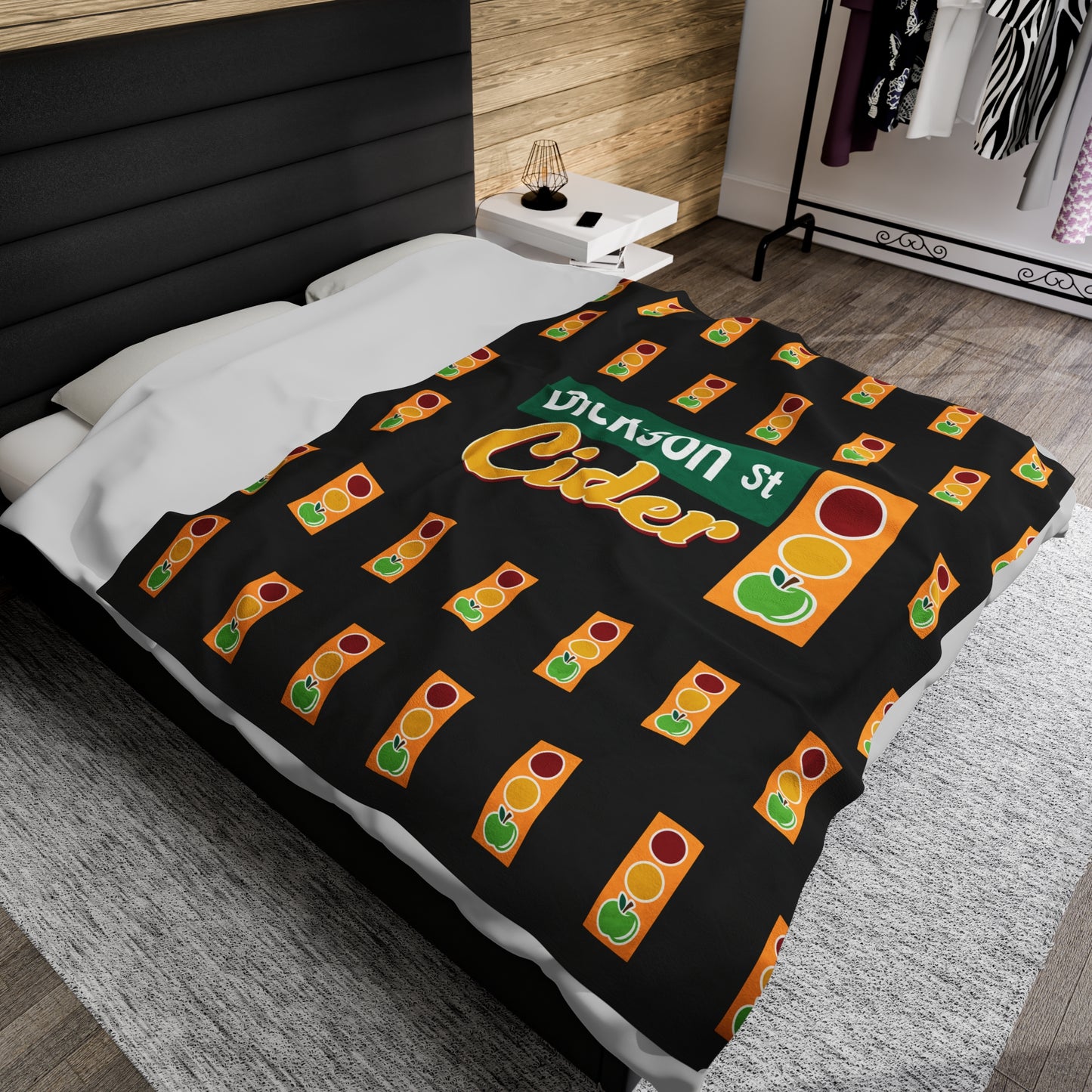 Copy of Big Black Velveteen Plush Blanket
