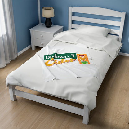 Dickson Street Cider Velveteen Plush Blanket