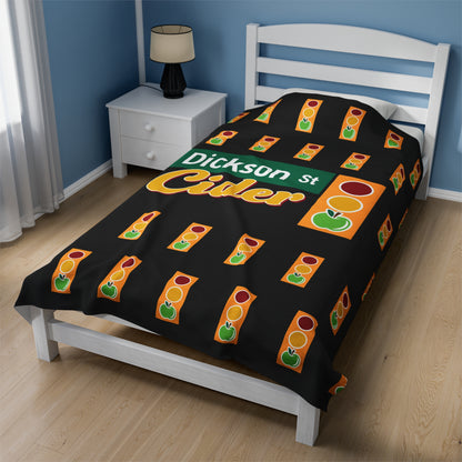 Copy of Big Black Velveteen Plush Blanket