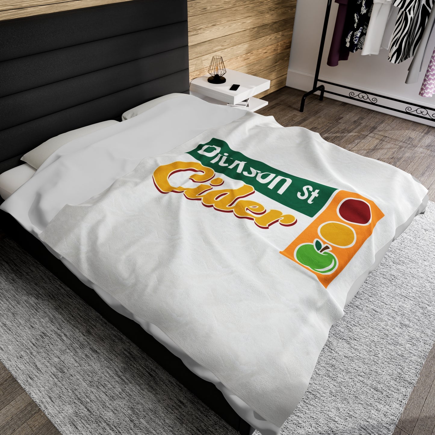 Dickson Street Cider Velveteen Plush Blanket